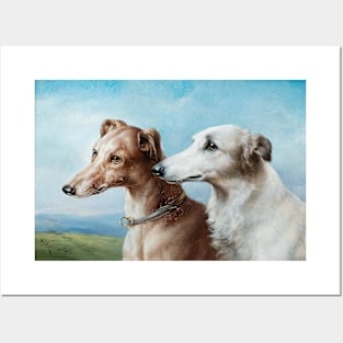 Two Greyhounds by Carl Reichert Posters and Art